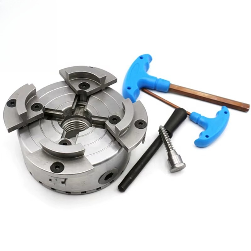 Wood Lathe Chuck 4 Jaw - Zestaw uchwytu tokarskiego do drewna, samocentrujący,