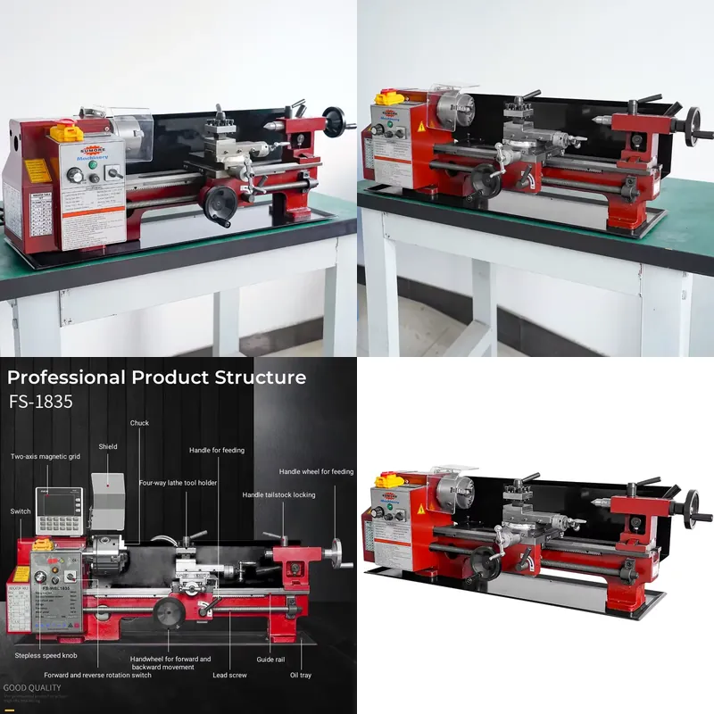 Bench Lathe 750W Metal - Fusai FS-WBL1835 Mini Tokarka Metalowa Ręczna