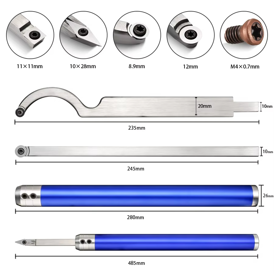 Zestaw 6 narzędzi do obróbki d – Woodturning Tools Set Hss recenzja i cena