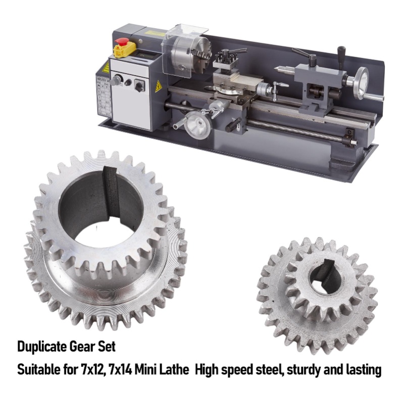 Zestaw metalowych zębatek, 2-b – Mini Metal Lathe 7X14 recenzja i cena