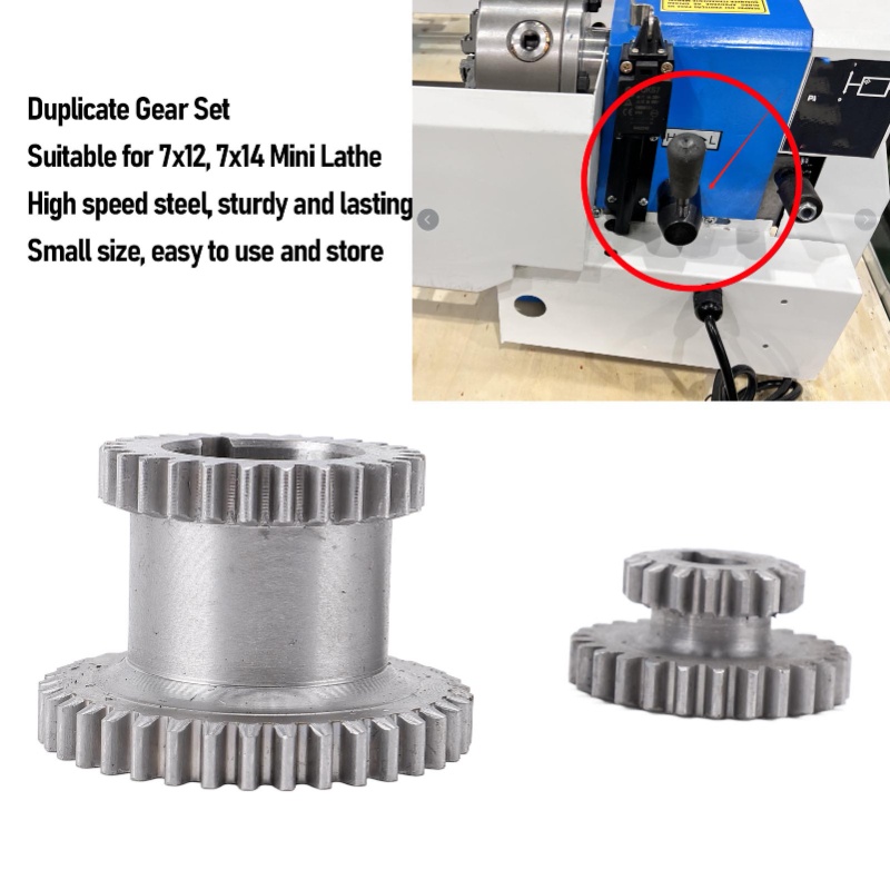 Zestaw metalowych zębatek, 2-b – Mini Metal Lathe 7X14 recenzja i cena